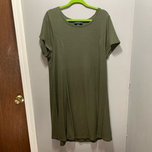 Forever 21 size 3x olive green rib knit dress